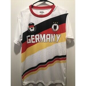 Mens Germany Soccer Football National Team Jersey Size Large White Fast Action